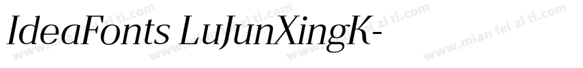 IdeaFonts LuJunXingK字体转换